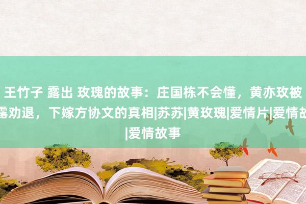 王竹子 露出 玫瑰的故事：庄国栋不会懂，黄亦玫被露露劝退，下嫁方协文的真相|苏苏|黄玫瑰|爱情片|爱情故事